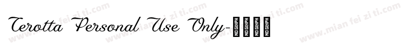 Cerotta Personal Use Only字体转换